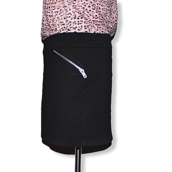 BCBGeneration Black Bodycon Bandage Mini Skirt 8 - Picture 10 of 16